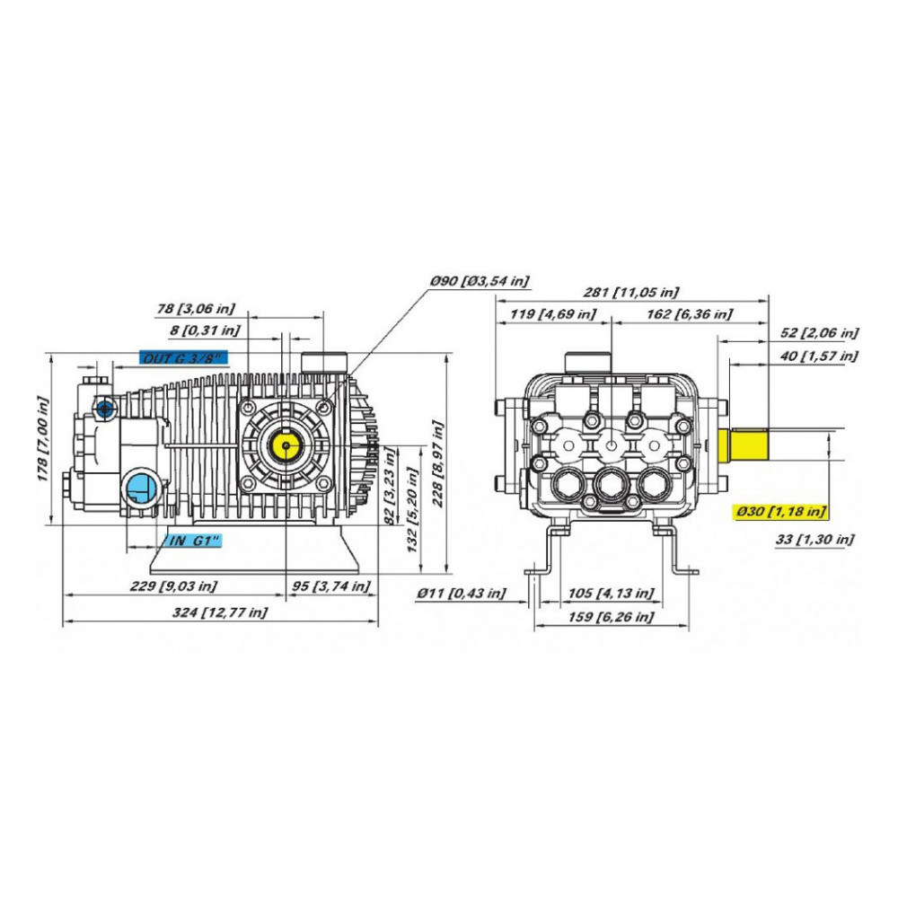Насос высокого давления Bertolini RAL 2535-P (08100097A)