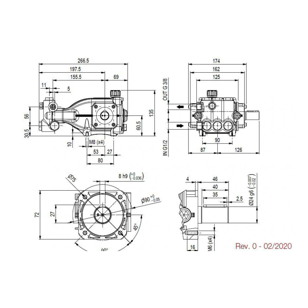 Насос высокого давления Hawk NHDP1120R