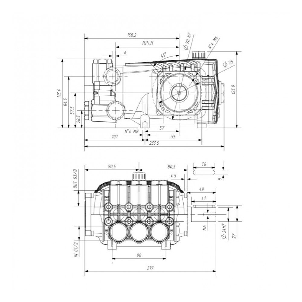 Насос высокого давления Titan FAB1125R, 11 л/мин, 250 бар Насос высокого давления Titan FAB1125R, 11 л/мин, 250 бар