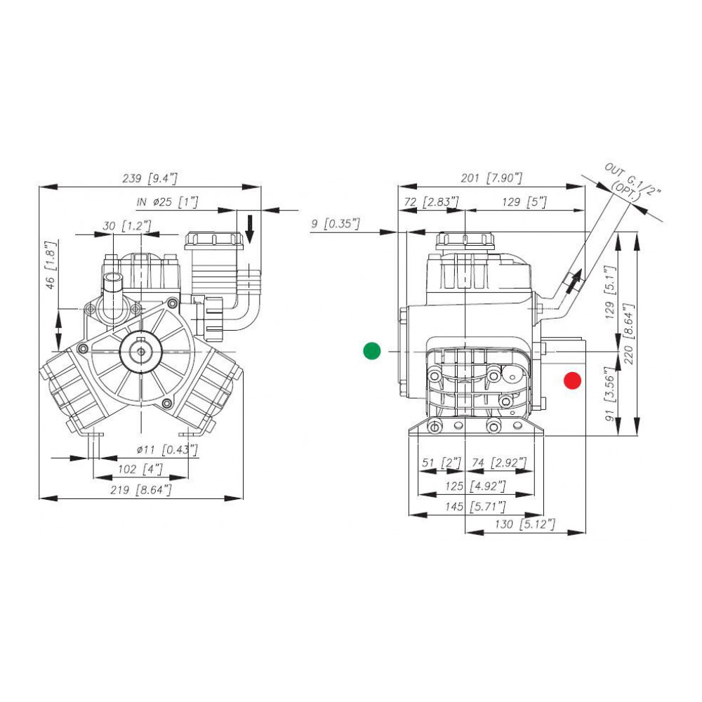 Мембранный насос Bertolini PA 330.1 VF, 33 л/мин, 40 бар Мембранный насос Bertolini PA 330.1 VF, 33 л/мин, 40 бар