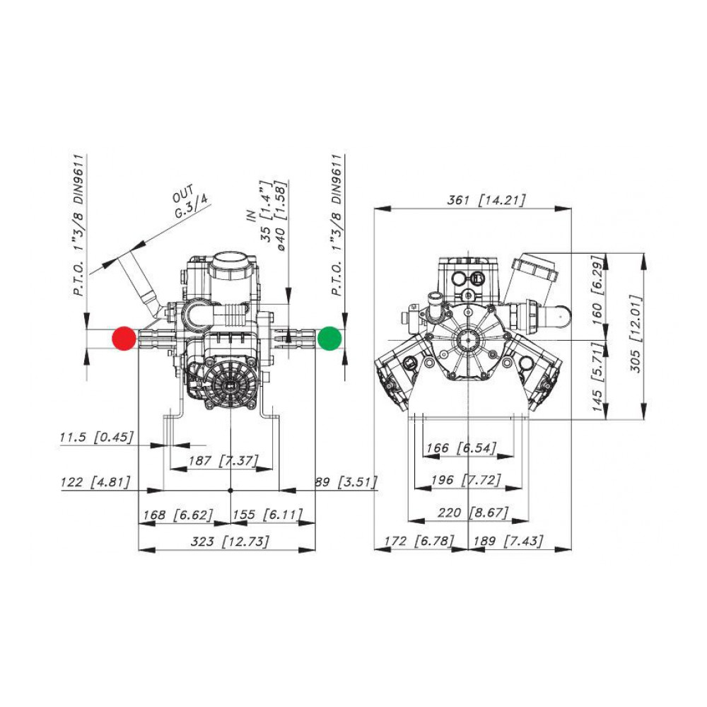 Мембранный насос Bertolini PA/S 830 VC, 78 л/мин, 40 бар Мембранный насос Bertolini PA/S 830 VC, 78 л/мин, 40 бар