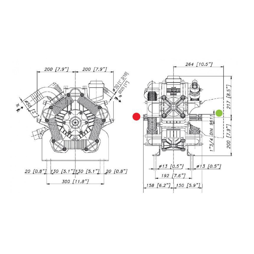 Мембранный насос Bertolini POLY 2240 VD (Duramax), 242 л/мин, 15 бар Мембранный насос Bertolini POLY 2240 VD (Duramax), 242 л/мин, 15 бар