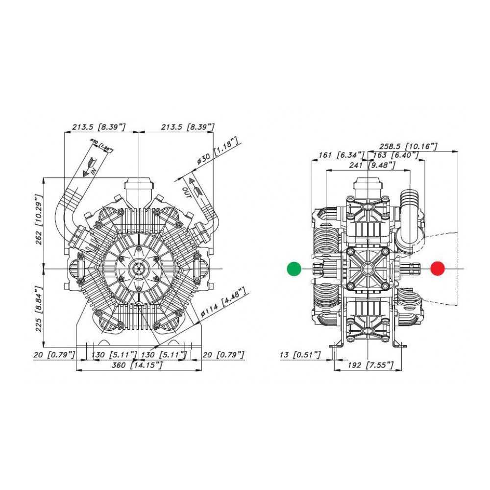 Мембранный насос Bertolini POLY 2260 VD, 260 л/мин, 15 бар Мембранный насос Bertolini POLY 2260 VD, 260 л/мин, 15 бар