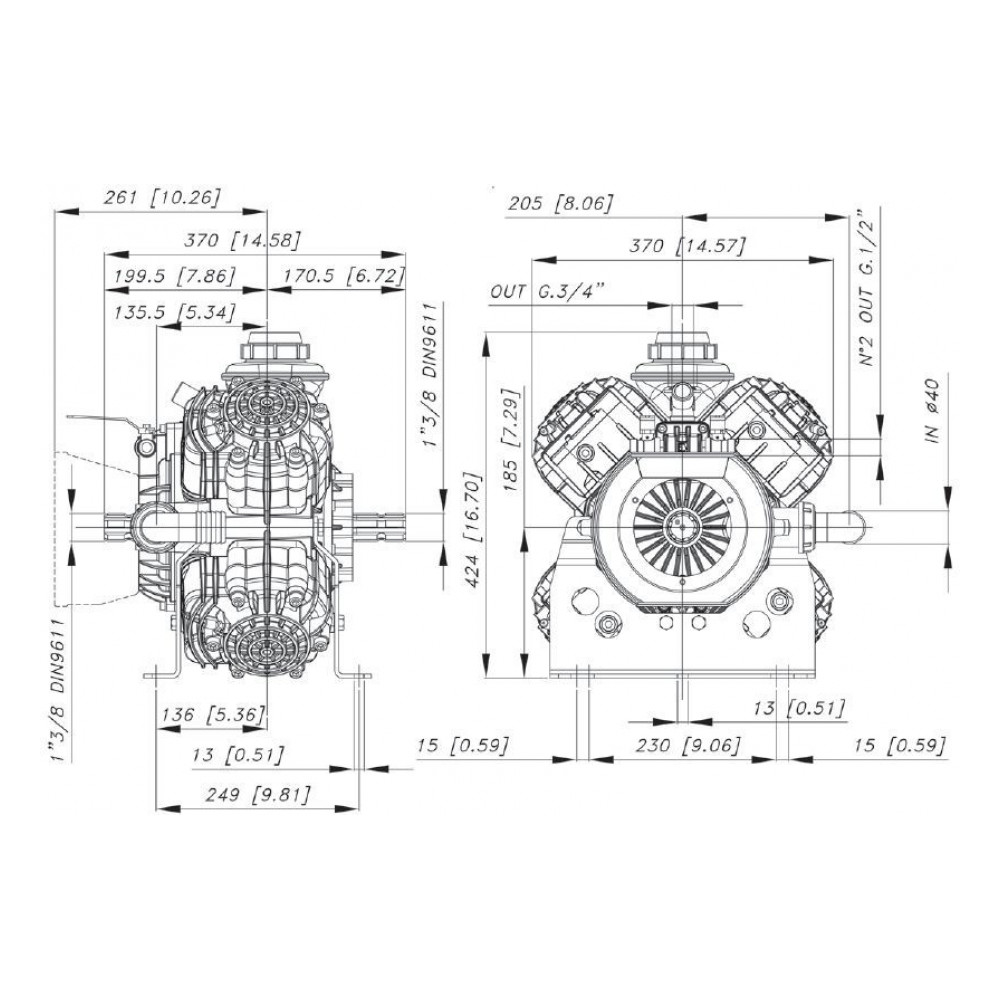 Мембранный насос Bertolini PPS 1615 VD, 147 л/мин, 40 бар Мембранный насос Bertolini PPS 1615 VD, 147 л/мин, 40 бар