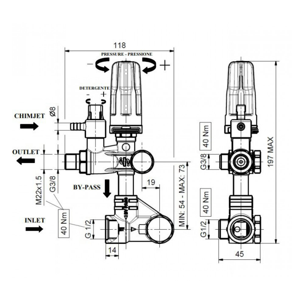 Регулятор Interpump SETMATIC by-pass Регулятор Interpump SETMATIC by-pass