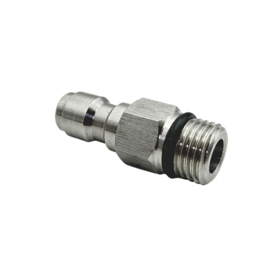 Ниппель быстросъемный короткий 250 бар, 1/4" наруж., нерж. сталь